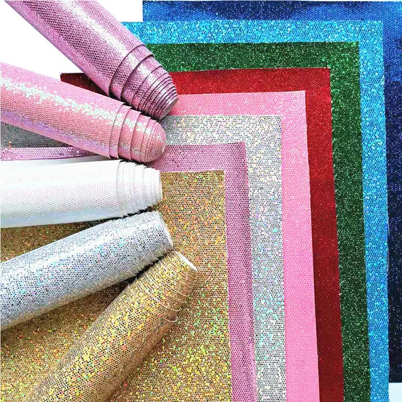 Adhesive Sparkle Diamond Glitter Vinyl Leather Fabric Material Craft Bow Decor Peel and stick Wallpaper Borders 20cmX 120cm