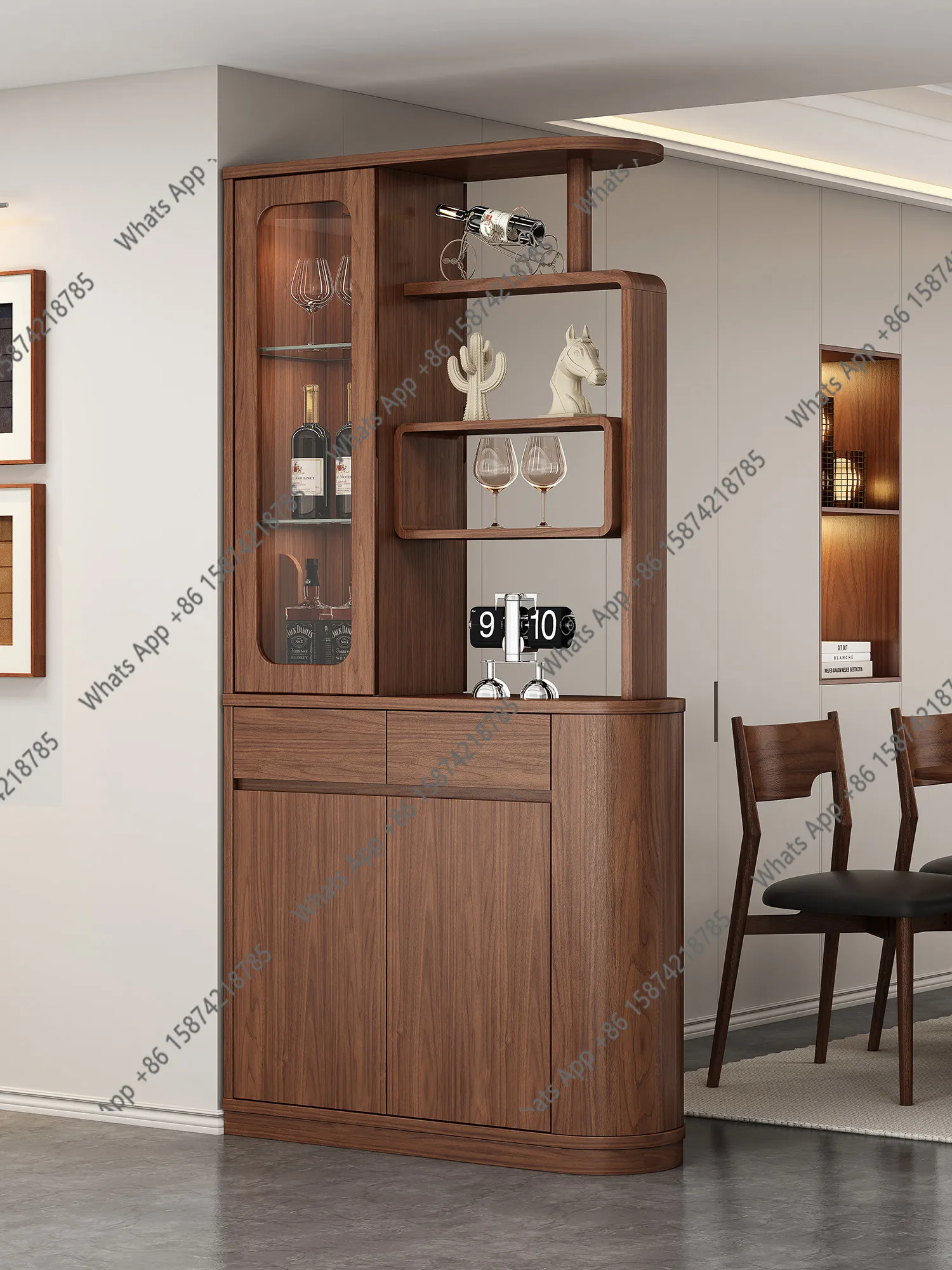 New entry front door new Chinese living room partition cabinet double-sided screen wine cabinet entrance sofa stopper cabinet
