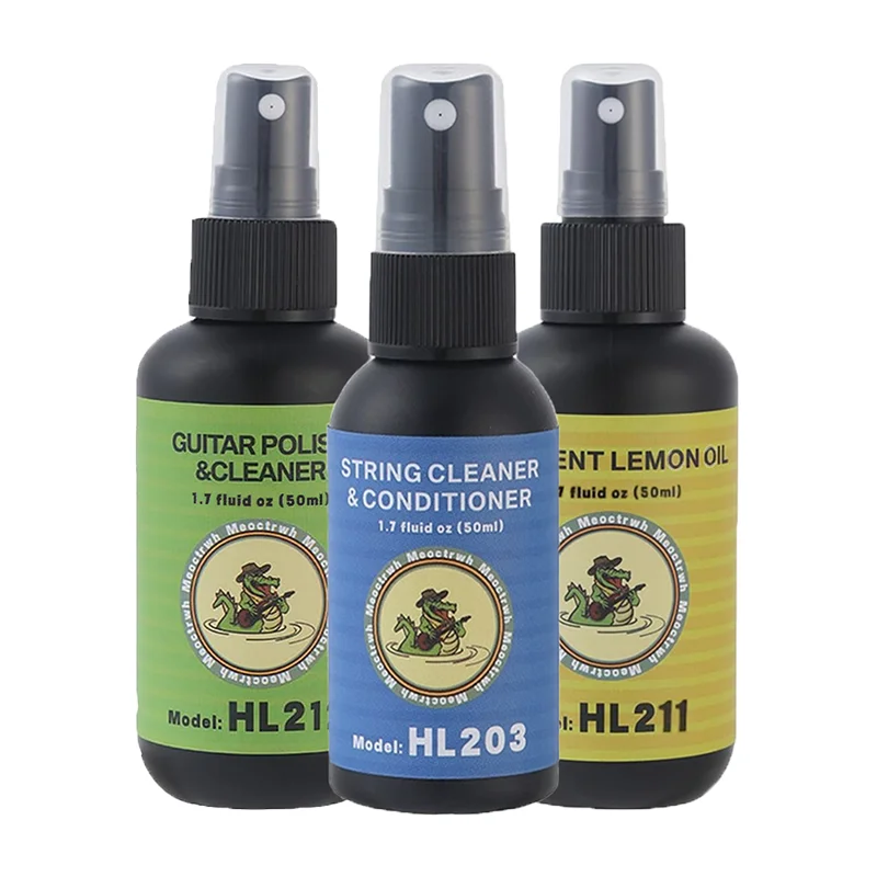 Aceite limpiador para guitarra, aceite de limón para el diapasón, pulidor de paneles de guitarra, limpiador de cuerdas de guitarra, aceite para limpieza y mantenimiento de guitarra, 50ml