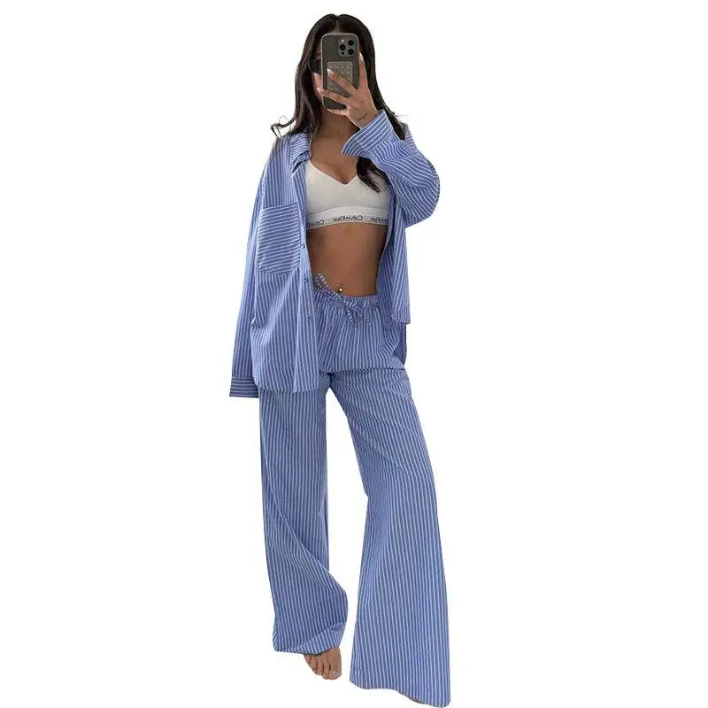 MLKSSJ صيف جديد Faion مخطط عادية بسيطة المرأة طويلة Sve السراويل الطويلة الترفيه بنطلون منتصف منخفضة الخصر المواد البلاستيكية