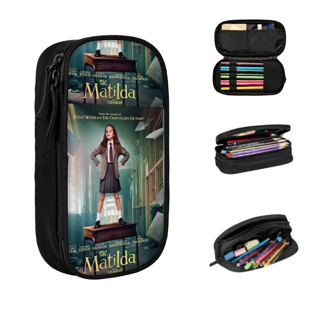 

Roald Dahls Matilda The Musical Movie Pencil Cases Large Storage Pen Bags Pen Box Pencil Pouch For Boys Girls Students