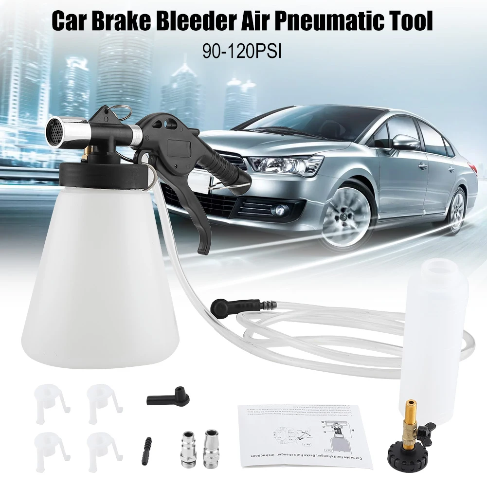 Car Brake Bleeder Kit 90-120PSI Pneumatic Brake Fluid Filler Professional Brake Bleeding Tool