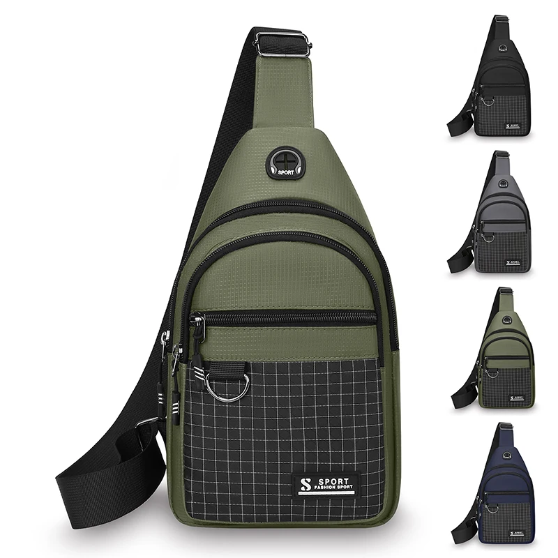 

Men's Multifunctional Chest Bag, Durable Nylon Cloth Shoulder Bag, Suitable for Daily Commuting, Sports, Hiking, Cycling, Etc