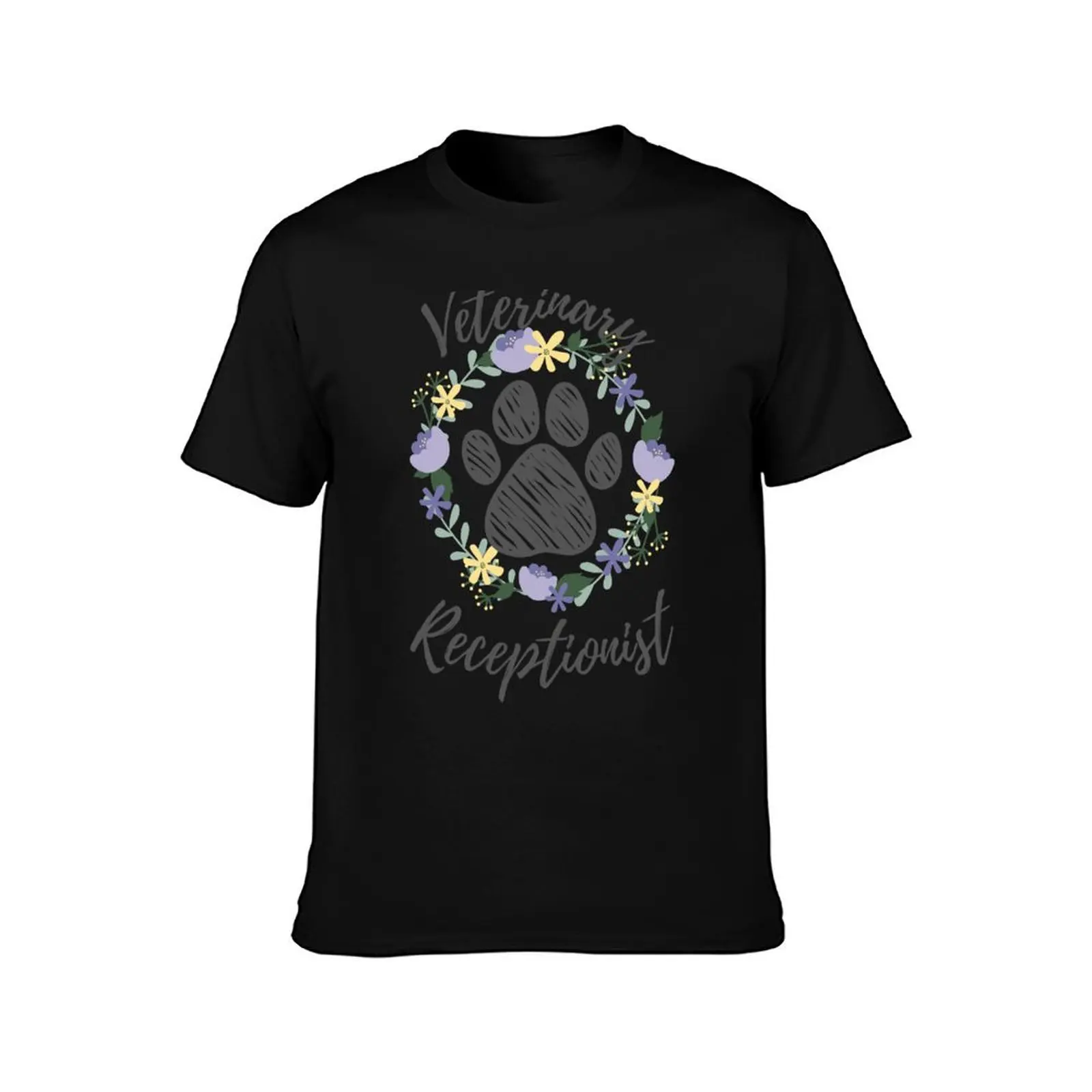 Veterinary Receptionist T-Shirt Casual All Match Tee Shirt for Men T-Shirt