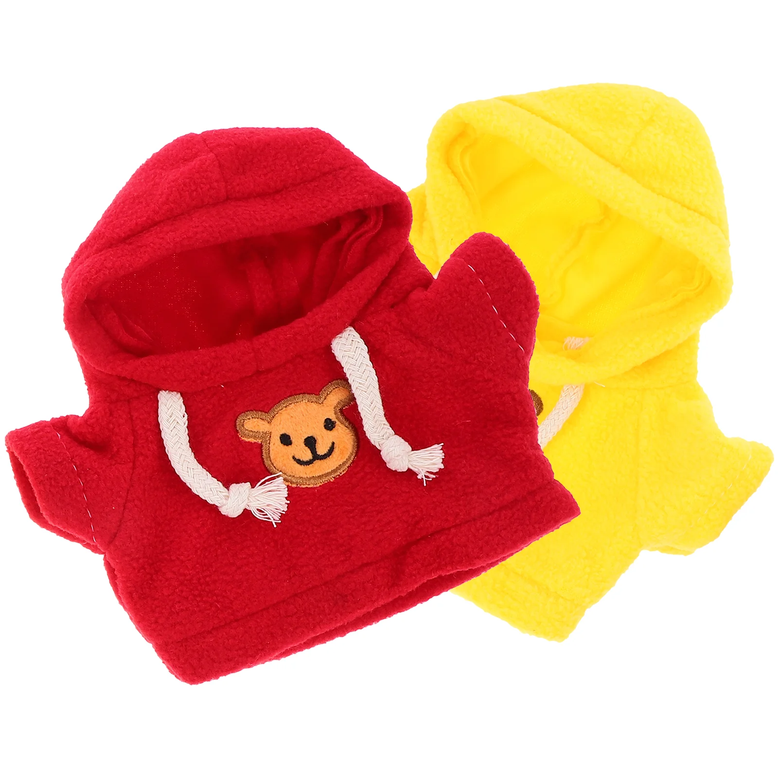 2 Pcs Plush Bear Clothes Baby Lovely Costume Delicate Stuffed Garment Replaceable Child Compact Reusable Hoodie