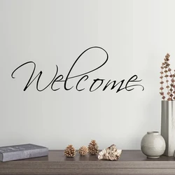 1pc English“welcome”Art Wall Stickers for Door on The Wall Living Room Children Room Decoration Decor for The House Wall Decals