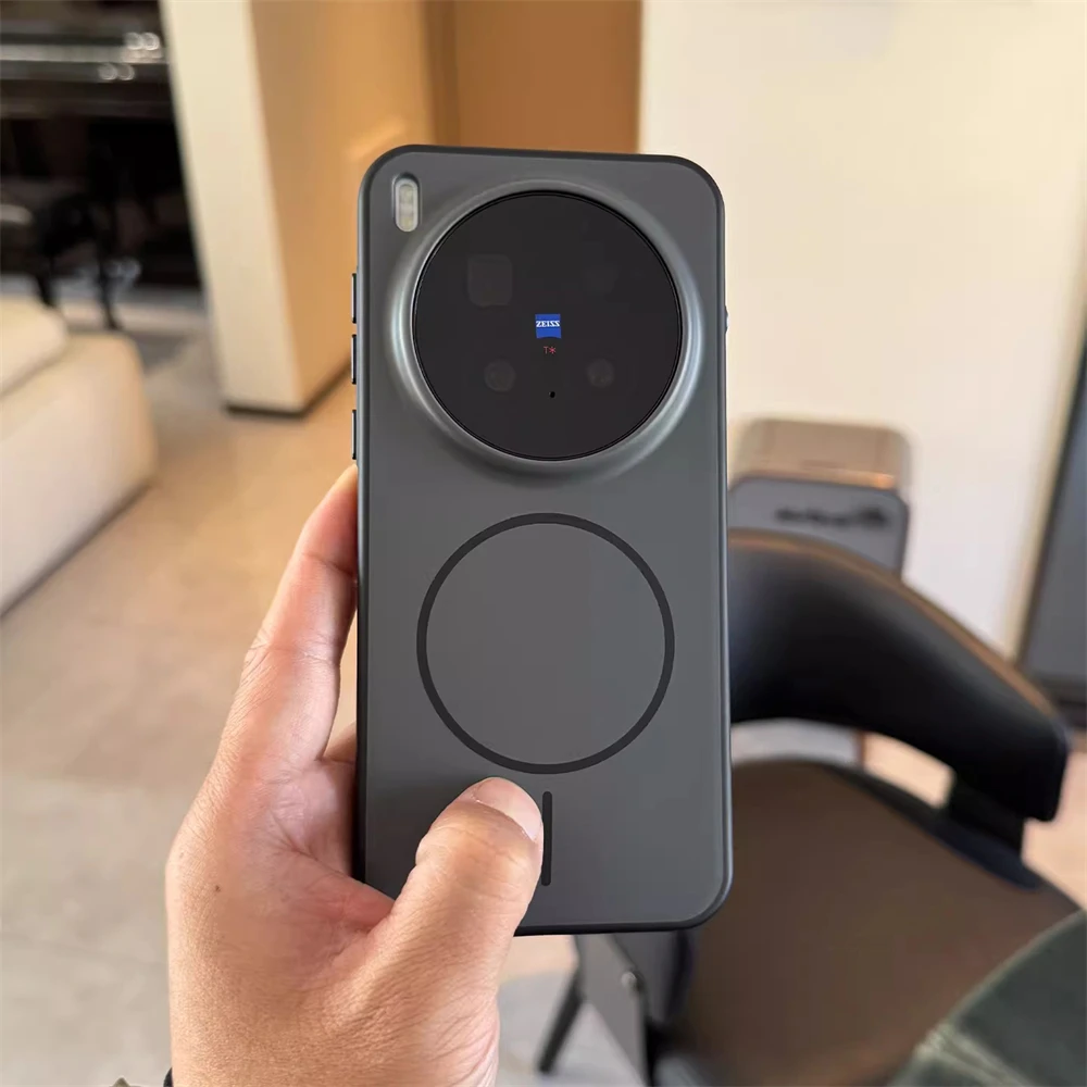 Luxuriöse, matte, magnetische Silikon-Hartschale für Vivo X300 Pro, kabelloses Laden, stoßfeste Schale, Anti-Fingerabdruck-Abdeckung – Detail 7