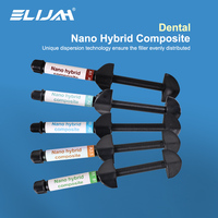 ELIJAH 1/5Pcs Dental Nano Hybrid Composite Resin A1 A2 A3 A3.5 B1 4g Light-Curable Light Curing Composite Oral Resin Tools