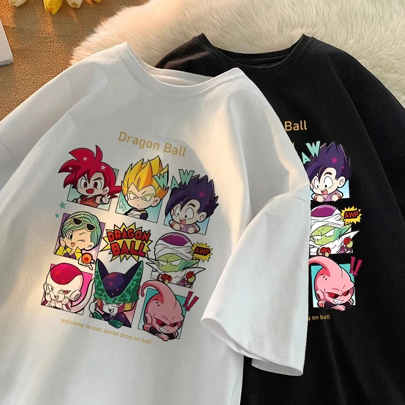 

Japanese Casual Anime T-shirt Short-sleeved Men's and Women's Pure Cotton 260g Heavy Ins Loose Short Sleeves 2025 Summer