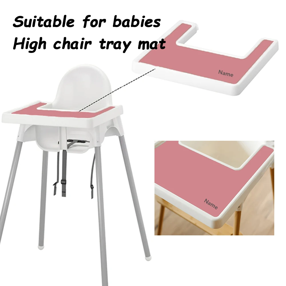 Estera de silicona para silla alta con grabado de nombre gratis para bebés, regalos creativos personalizados para niños y niñas