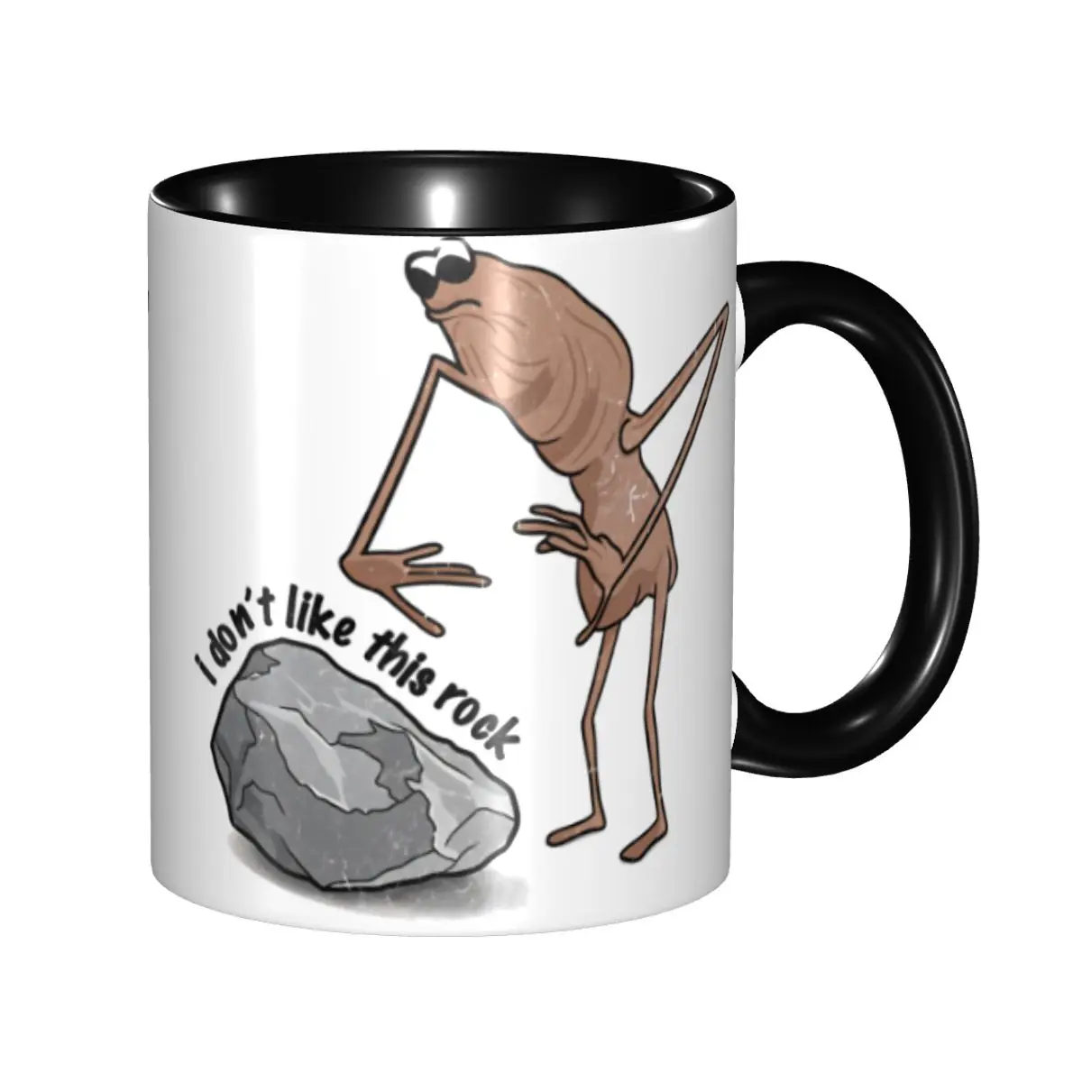 

Marcus The Worm I Don't Like This Rock Accessories Coffee Mugs Funny Tea Cups Gift For Women Men