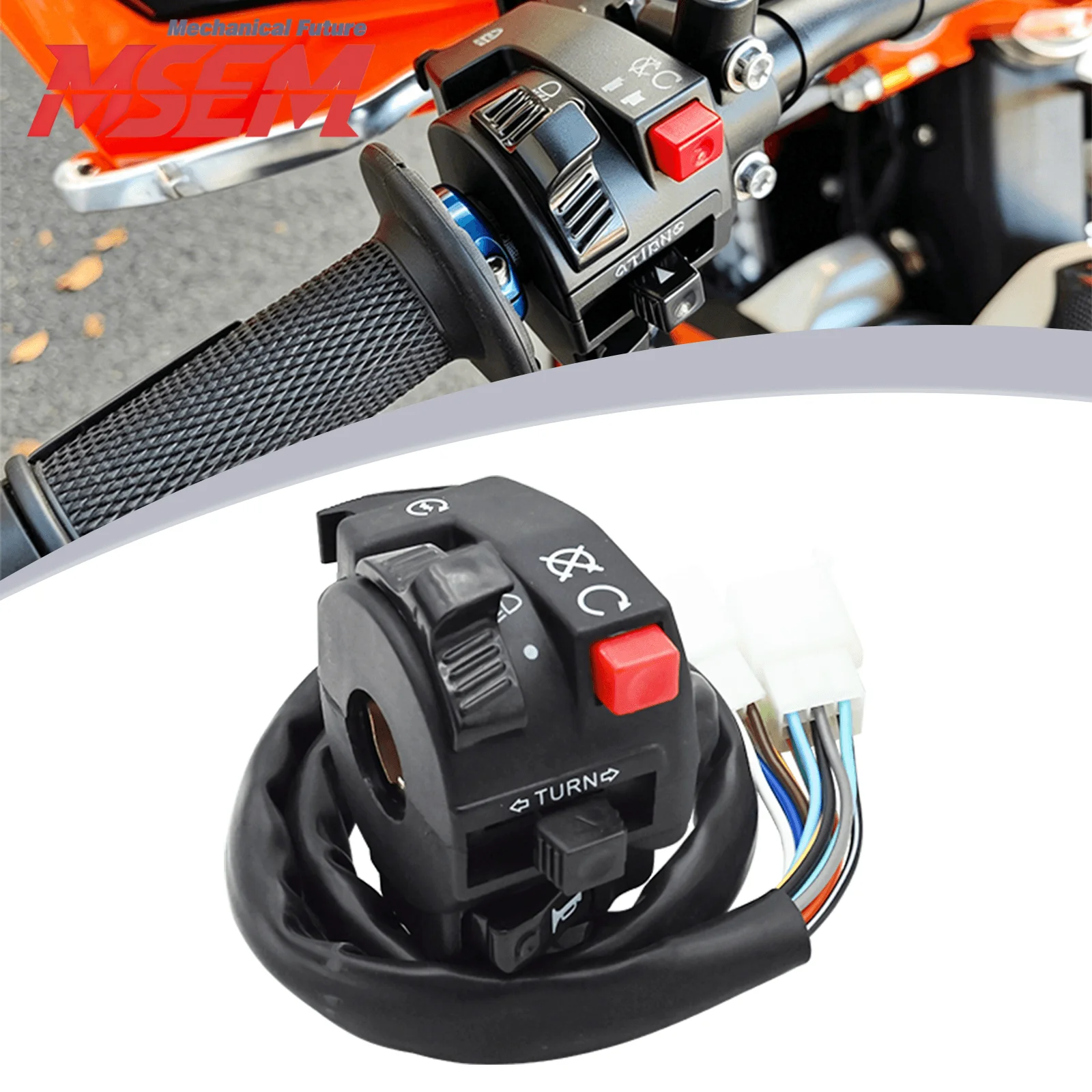 Motorcycle Handlebar Switch Assembly Multi-function Left Turn Signal Horn Choke Starter Switch For Yamoto/Sunl/KTM Yamaha Honda