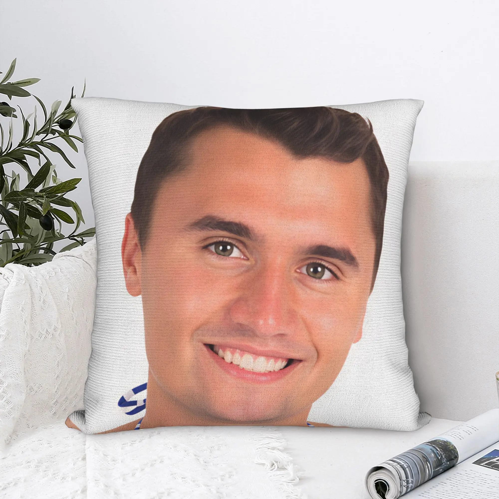 Charlie Kirk Funny Beach Swimsuit Parody Meme Pillow Cover  Comfy Cushion Cover Kawaii Pillow Case For Living Room Bed Chair