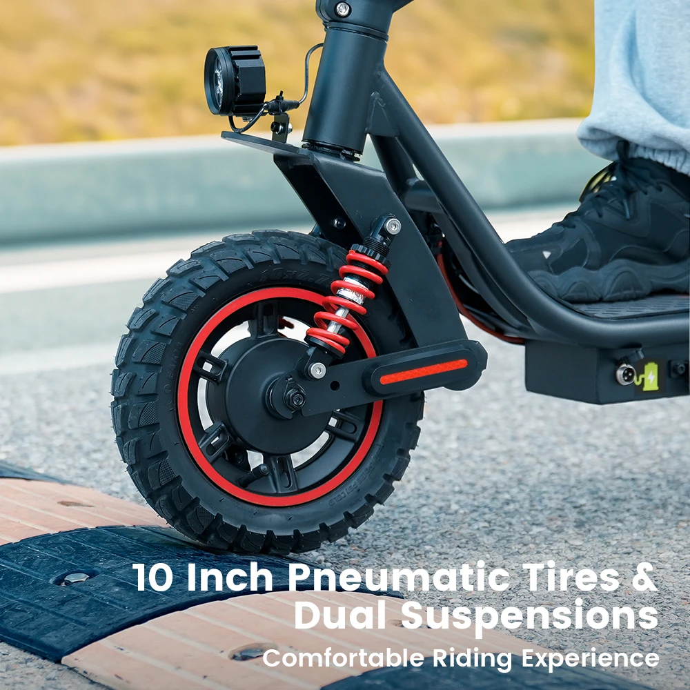 IScooter i10 Pro Elektroroller 800W Motor E-Scooter 48V15AH Hochleistungs-Lithiumbatterie unterstützt APP-App, Höchstgeschwindigkeit 45KM/H, maximale Reichweite 60KM, 10 Zoll Luftreifen, brandneu, original, direkt ab Werk. – Detail 3
