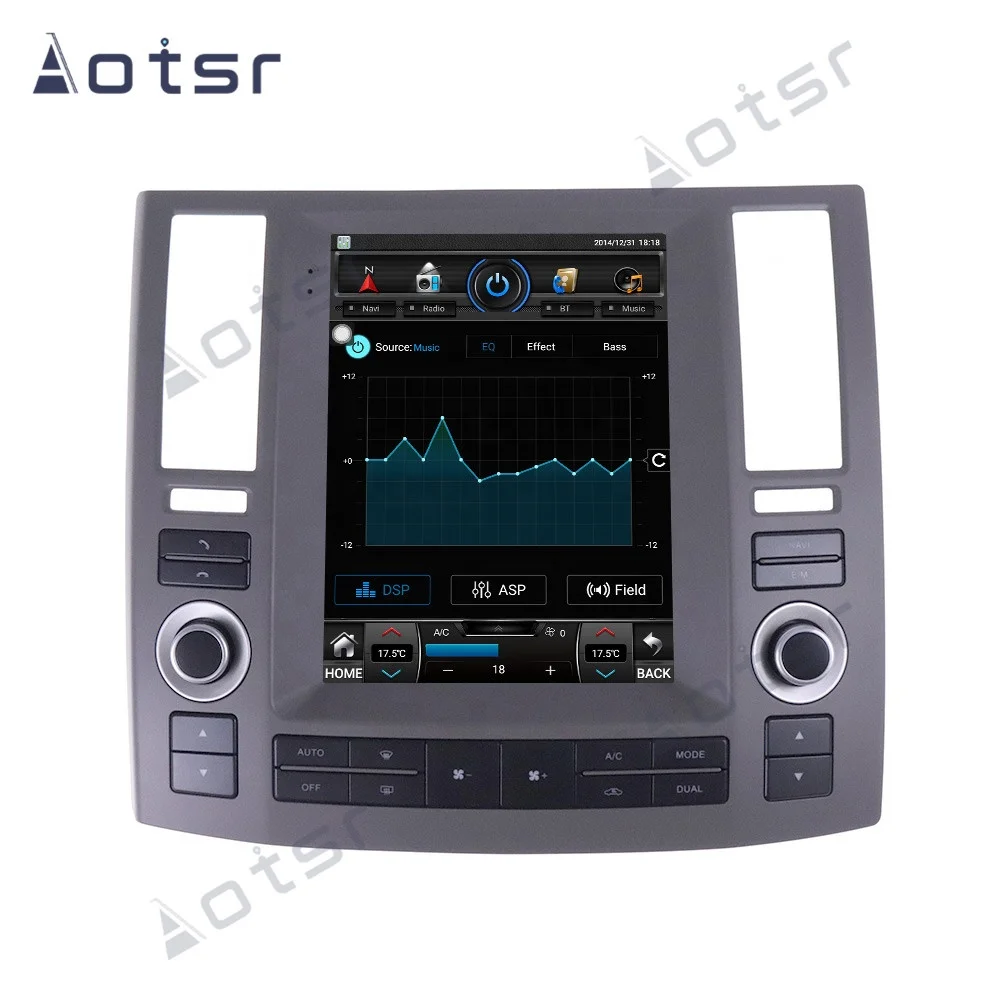 AOTSR Android 9.0 PX6 Tesla style Vertical screen Car GPS Navigation For Infiniti FX35/FX45 2004-2008 DSP Navi Radio Auto stereo