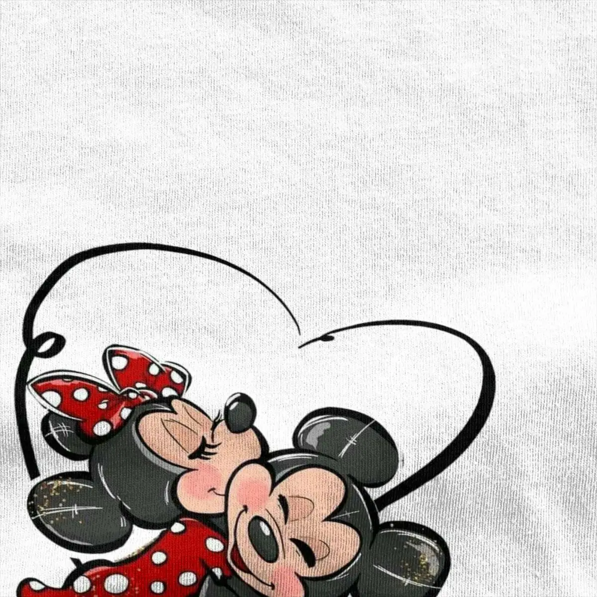 Men Women's T-Shirt Mickey Minnie Mouse Couple T Shirts Fashion Summer Tees Street Style Pattern Cotton Tops Gift Idea