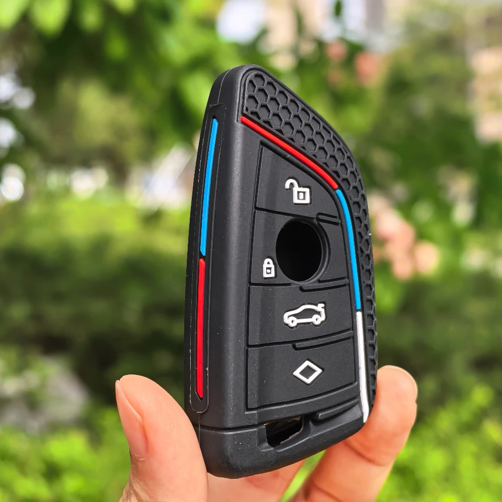 For BMW F30 F31 F32 F34 F20 F21 F07 F10 1 3 5 7 Series X1 X3 G01 X4 G02 X5 F15 F16 M3 M4 Silicone Car Key Case Cover Shell Fob