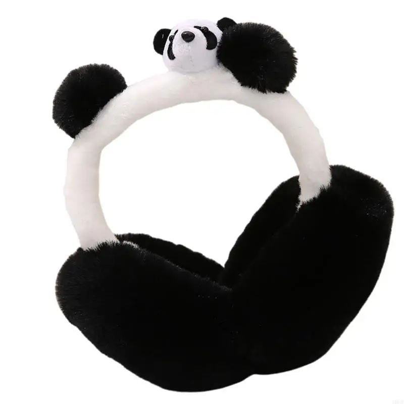 غطاء للأذنين على شكل باندا كرتونية مقاوم للرياح للنساء والأطفال والبنات في الطقس البارد #5