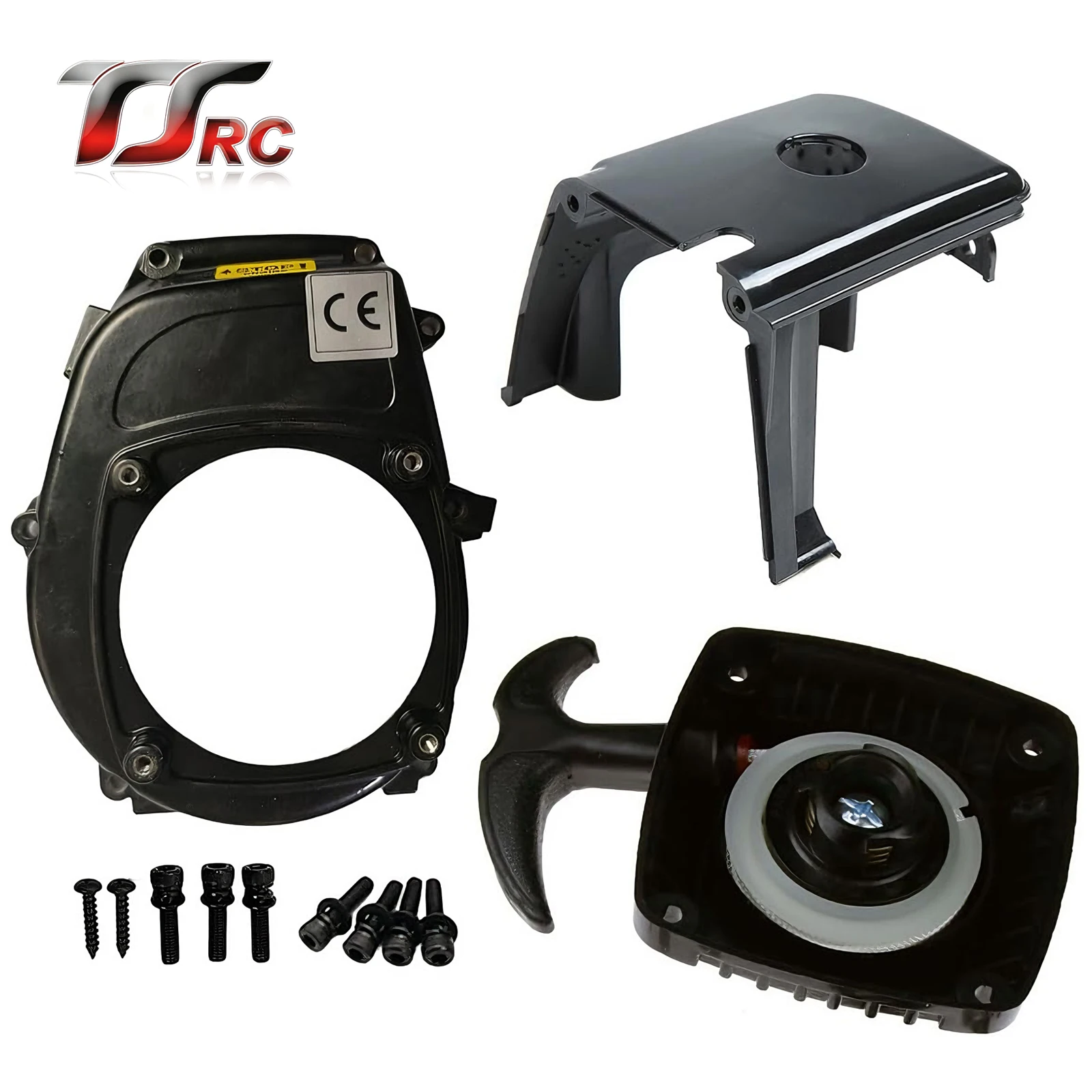 TSRW RC Car Engine Side Cover Pull Starter Cover Kit for 1/5 32CC 36CC Zenoah CY HPI ROVAN KM Baja Losi 5ive T FG