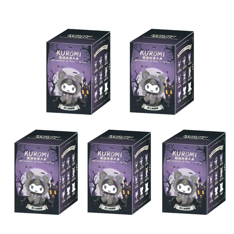 Sanri Kuromi Dark and Cute Kuromi Werewolf Killing Blind Box, figura temática de identidad, decoración de escritorio, regalo de cumpleaños para niñas
