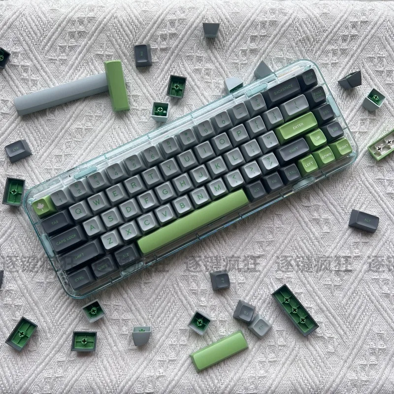 

SA Lime Theme Keycaps Set ABS Custom Original Handmade Keycaps for Mechanical Keyboard Two-color Molding Accessories Gift DIY