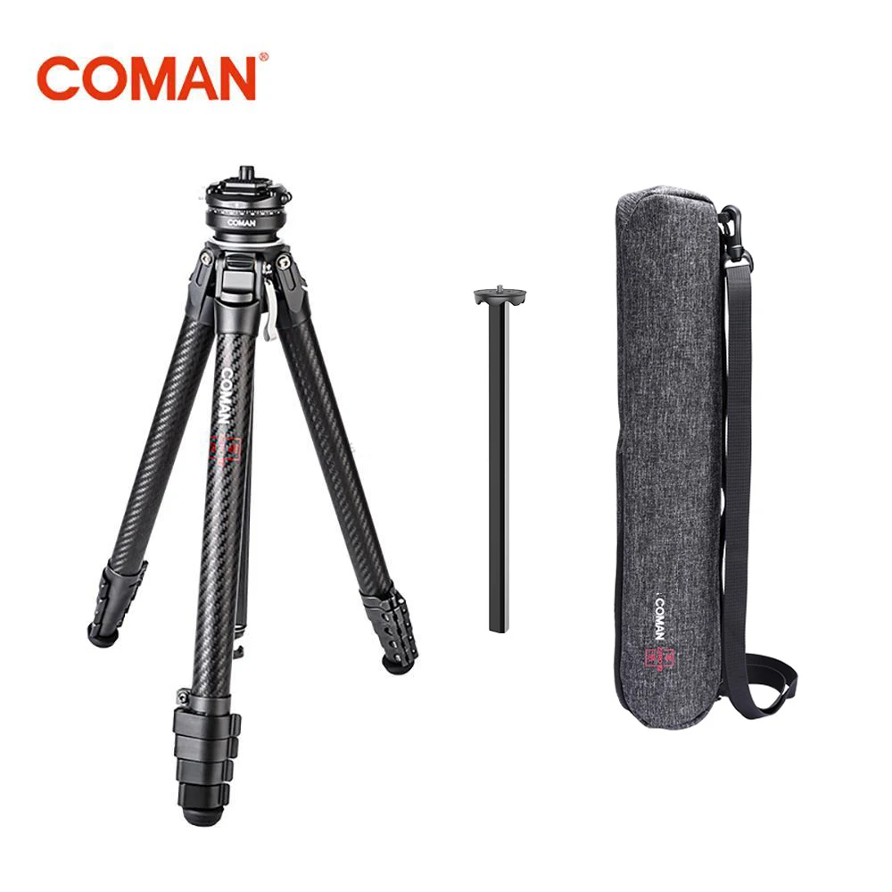 COMAN F38 Lightweight Travel Tripod Carbon Fiber Outdoor Smartphone DSLR Camera Tripod Monopod With F38 Quick Release Ball Head