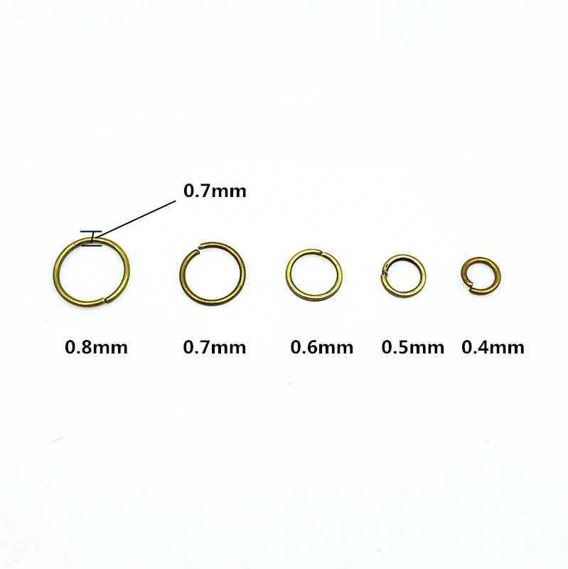 200pcs/lot 4 5 6 7 8 mm Jump Rings Split  Connectors for Diy Jewelry Finding Making Accessories Wholesale Supplies