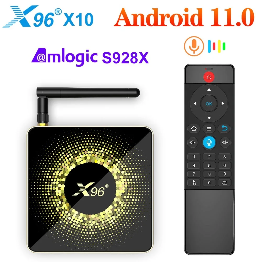 X96 X10 Amlogic S928X TV Box 8GB 64GB Support Dolby 8K USB3.0 Wifi6 BT5.2 1000M LAN Google Voice Set Top Box Media Player X96X10