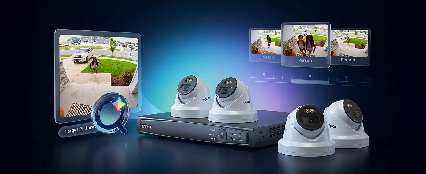 ANNKE 8MP AI PoE NVR security camera kit