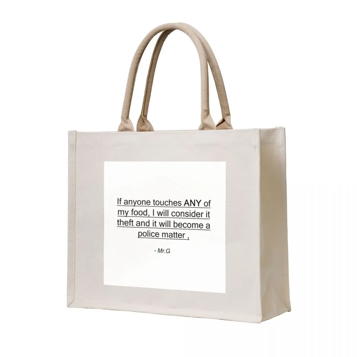 Mr G - Food Tote Bag shoping bag Fabric bag Large bags for women supermarket folding