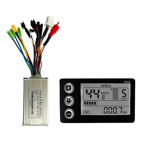 350W Sine Wave Controller for E-bike and Electric Scooter 24 36 48V 17A with S866 LCD Display and UART Communication