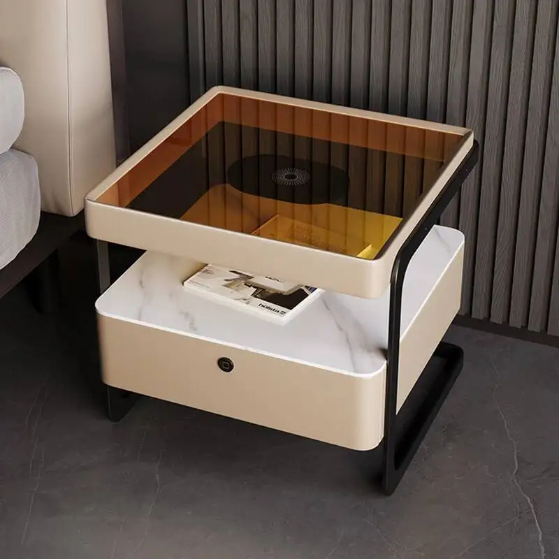 

Nordic Mobile Bedside Table Designer Modern Smart Nordic Dressers Nightstands Creativity Table De Chevet Bedroom Furniture