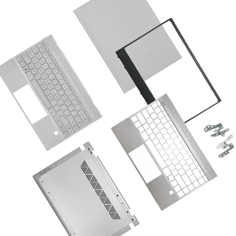 hp-envy-13-13-aq-tpn-w144用-新型ノートパソコンケース-lcdバックカバー-フロントベゼル-パームレストキーボード-ボトムケーストップアッパーハウジング-シルバー