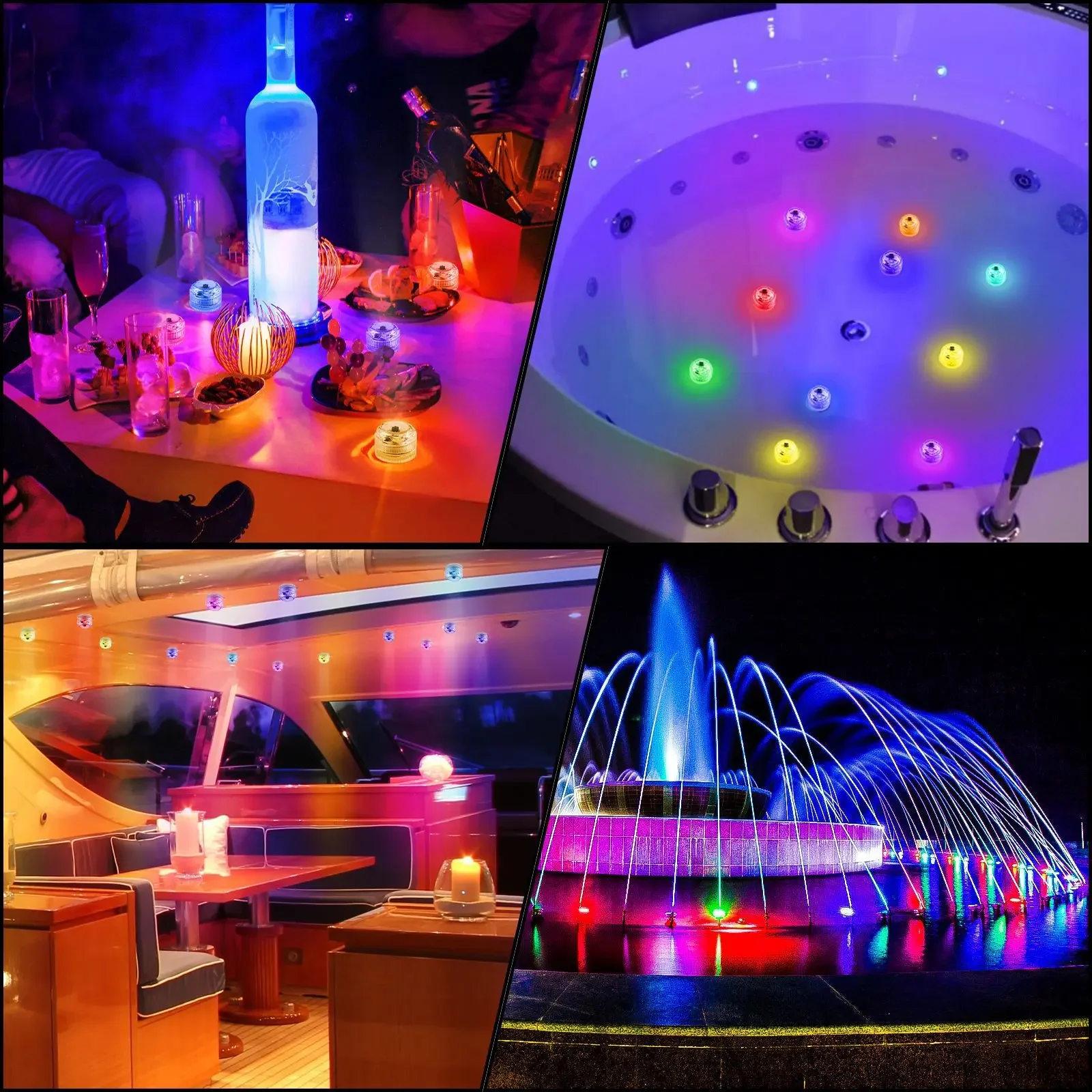 Fish Tank LED Candles 12PCS Set Waterproof Tea Light with Button Battery Accessories Mini LED Lights Home Decoration