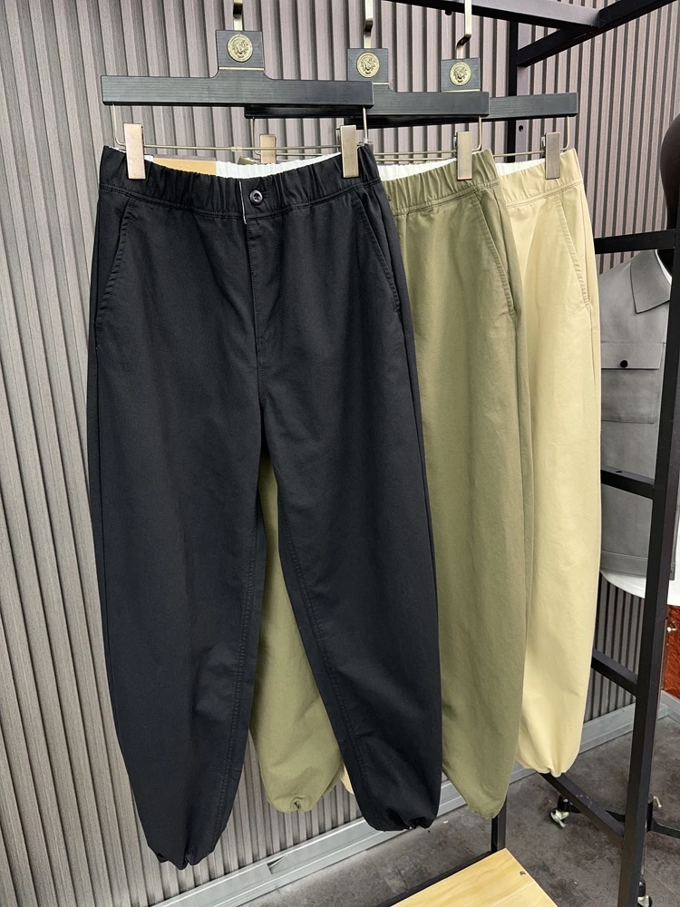 

Svip мужская удобная хлопковая рабочая одежда повседневные брюки с широкими штанинами и манжетами осень-зима модные прямые брюки-трубы в стиле ретро