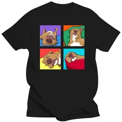 Camisetas divertidas de Pitbull para hombre, ropa de calle de algodón con gráfico de amor de perro, manga corta, estilo de cumpleaños y verano