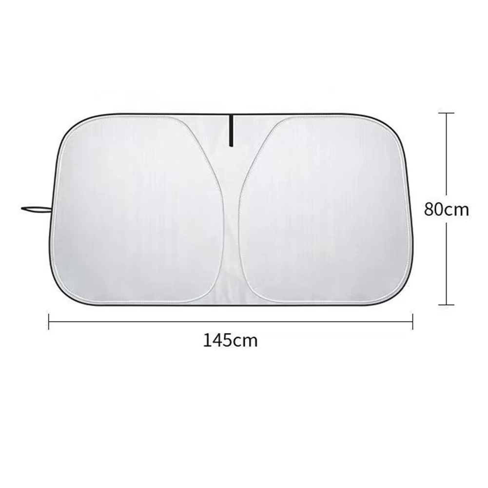 1x Car Windshield Direct Installation Foldable Cover Front Glass UV Block Sun Visor Shield Sunshade 140 * 80cm