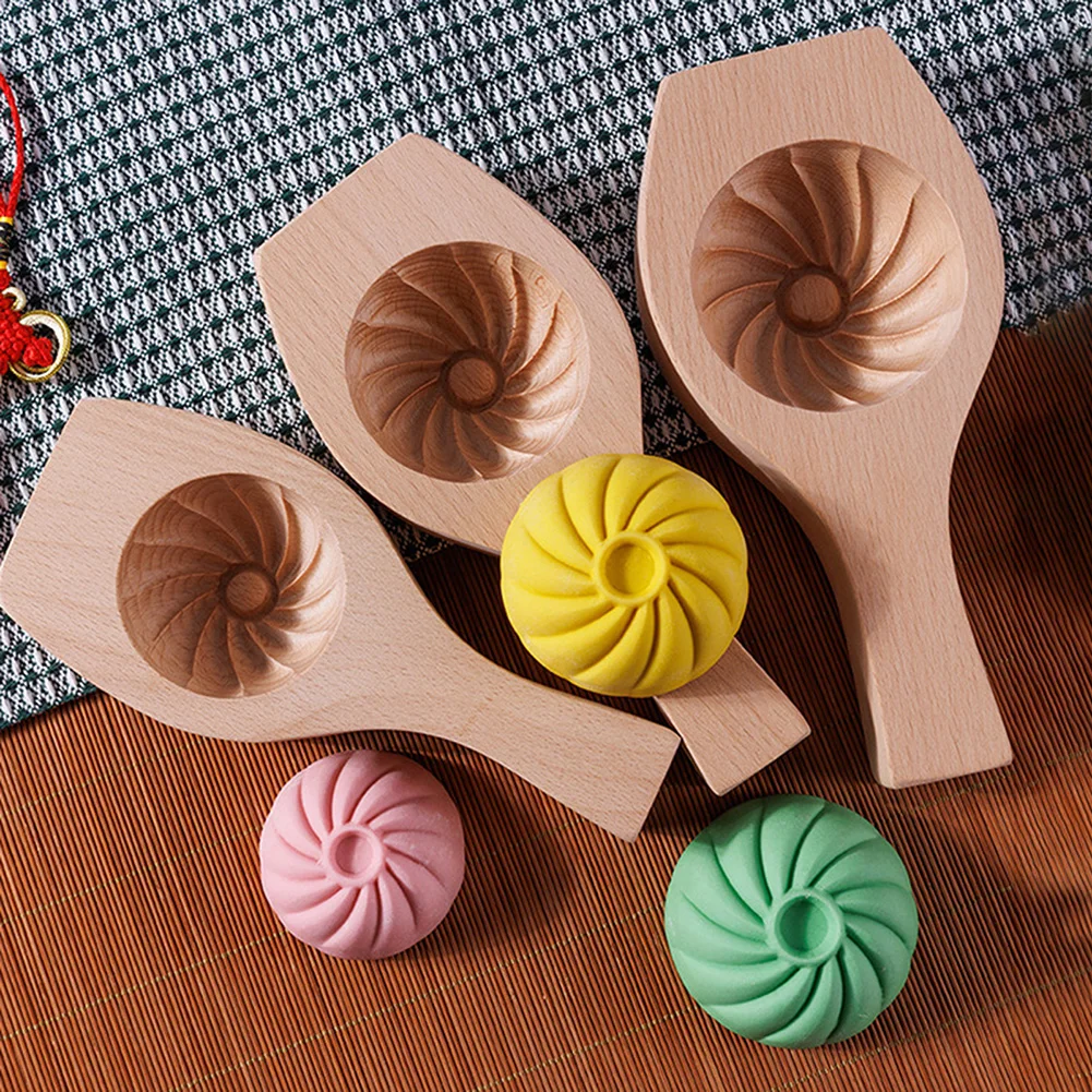 Molde para bollos al vapor DIY, molde de madera tradicional para pastel de Luna, herramienta multiusos para hacer bollos, molde para hornear pasteles de frijol mungo para tortitas y tarta