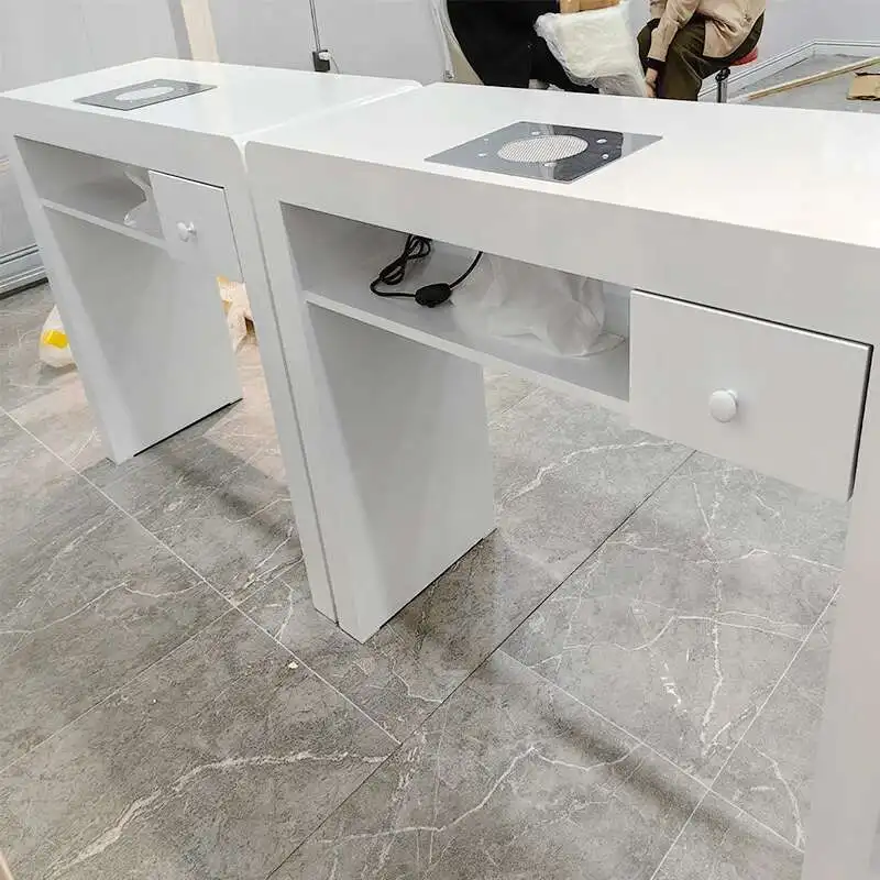 

Designer Manicure Table Professional Commercial Beauty Nailtech Desk Modern Vanity Mesas De Manicura Nail Bar Furniture CY50NT
