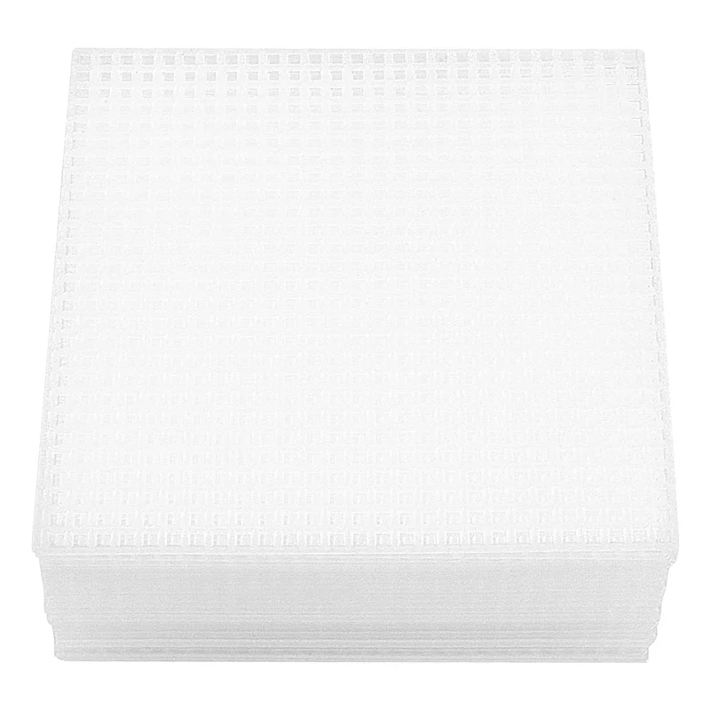 CMHI-30 Pieces Plastic Mesh Canvas Sheets For Embroidery, Acrylic Yarn Crafting, Knit And Crochet Projects (10.6 X 10.6Cm)
