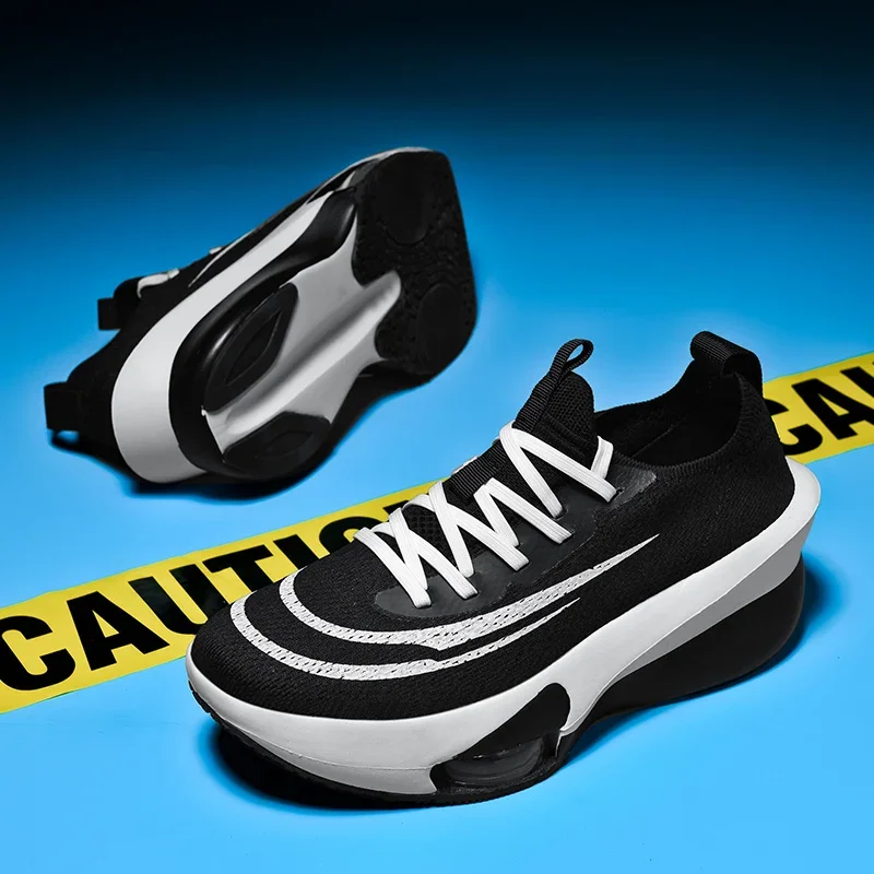 

Plus size men's shoes Fashion Cushioned Running Shoes Sports Trendy Shoes Lightweight and Comfortable Black and White Breat