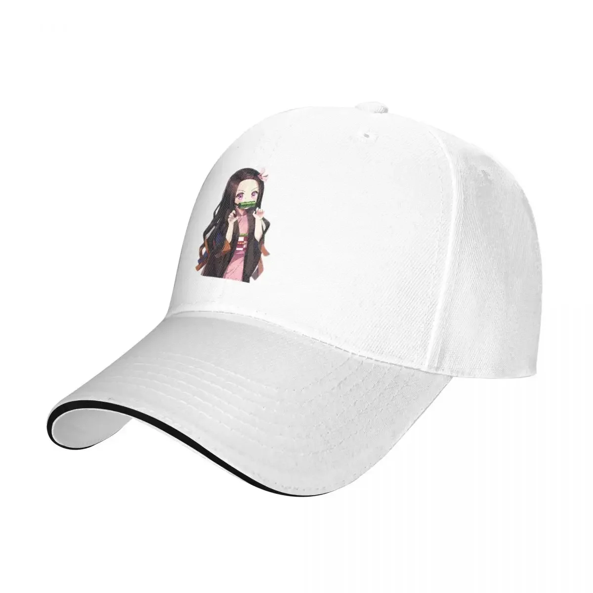 Demon Slayers Anime Nezuko Baseball Cap Fashion Japanese Anime Sandwich Cap Men Women Adjustable Dad Hat Activities