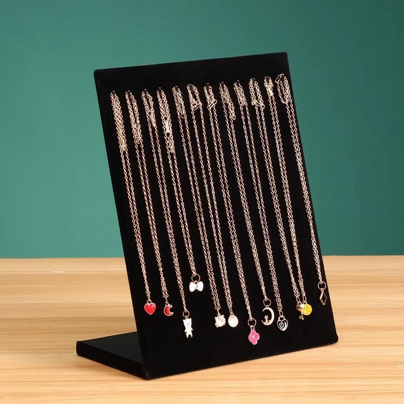 Simple Jewelry Display Stand For Women Fashion Necklace Dangling Pendant Chain Display Rack Jewelry Organizer Accessories