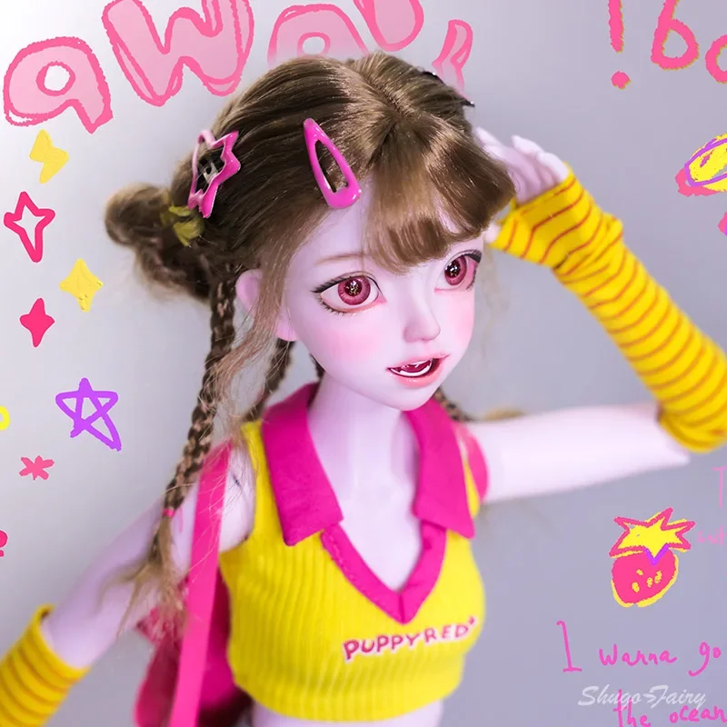 Dopamine Shuga Fairy Emery 1/4 Bjd Doll Great-hearted Shizhi Body New Design Sweet Style Big Eyes Slim Waist Ball Jointed Dolls