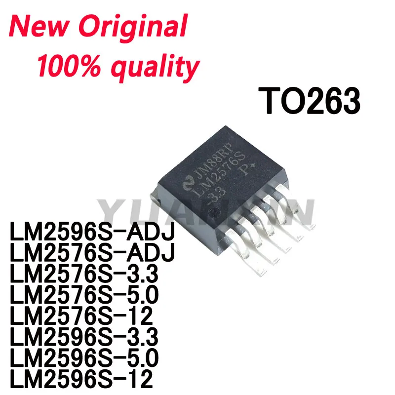 10~Pcs  LM2596S-ADJ LM2576S-ADJ LM2576S-3.3 LM2576S-5.0 LM2576S-12 LM2596S-3.3 LM2596S-5.0 LM2596S-12 TO263 Voltage stabilizer