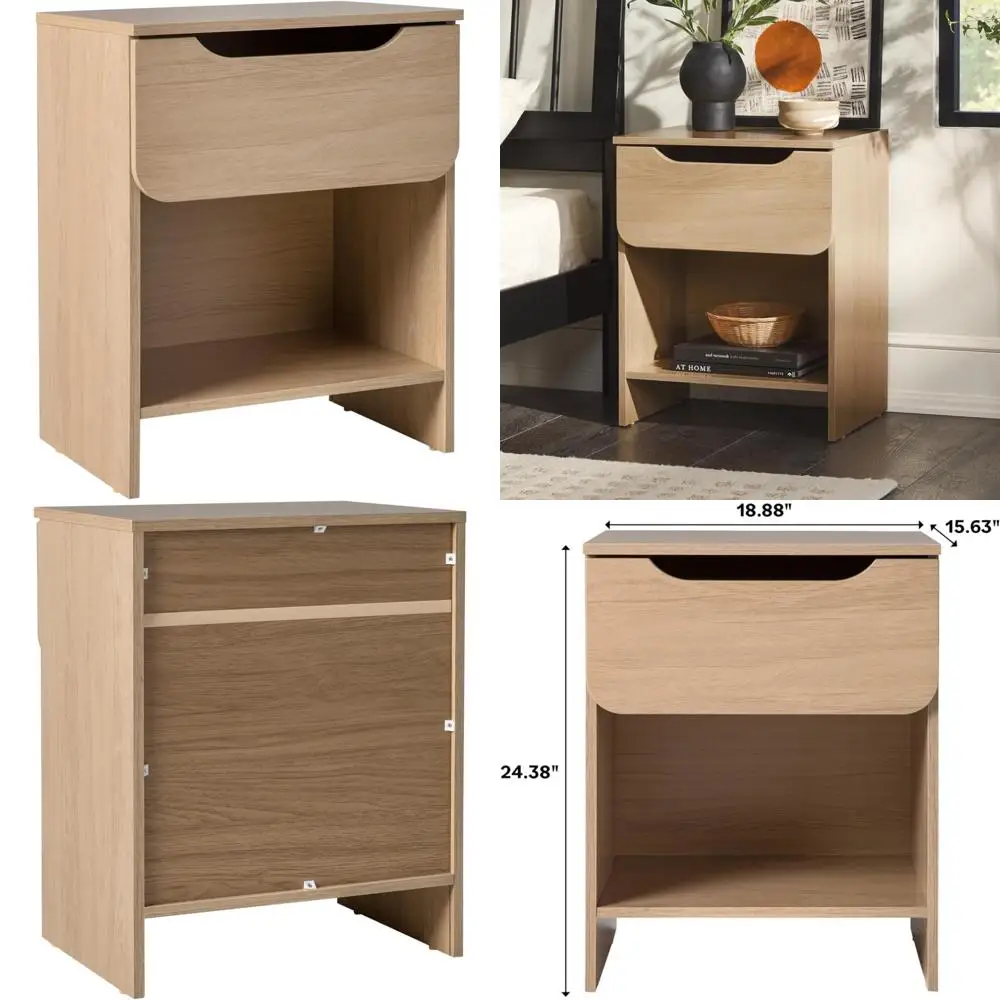 

Современная тумбочка 20 дюймов с 1 ящиком в стиле Ривьера