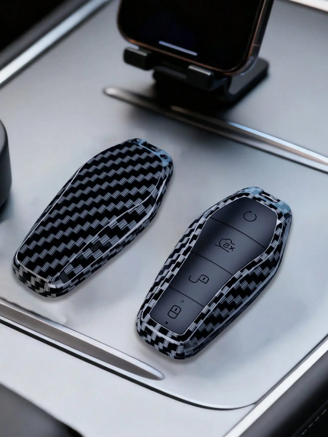 

Carbon Fiber Pattern TPU Key Cover (for BYD) - Precise Fit, Anti-Scratch & Shockproof, Stylish Key Protector