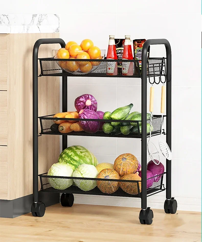 2026 Wholesale 3/4/5 Tier Kitchen Trolley Cart Storage Organizer for The Kitchen Other Kitchen Furniture