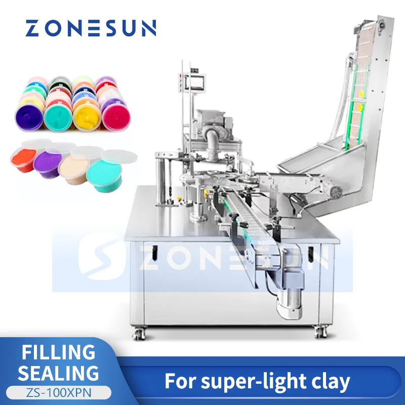 Zonesun ZS-100XPN Super Light Clay Packing Machine Slime Packing Equipment Clay Extruder Filling and Capping Machine