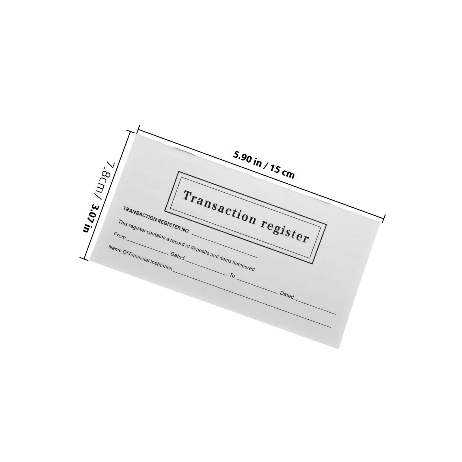 Scheckheft-Register, tragbares Finanztransaktionsloggerät für persönliche Buchhaltung, Ausgabenverfolgung, Notizbuch